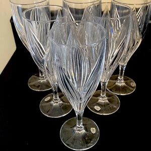 6 Vintage primrose ice tea glass by Gotham Crystal, Wine glasses .